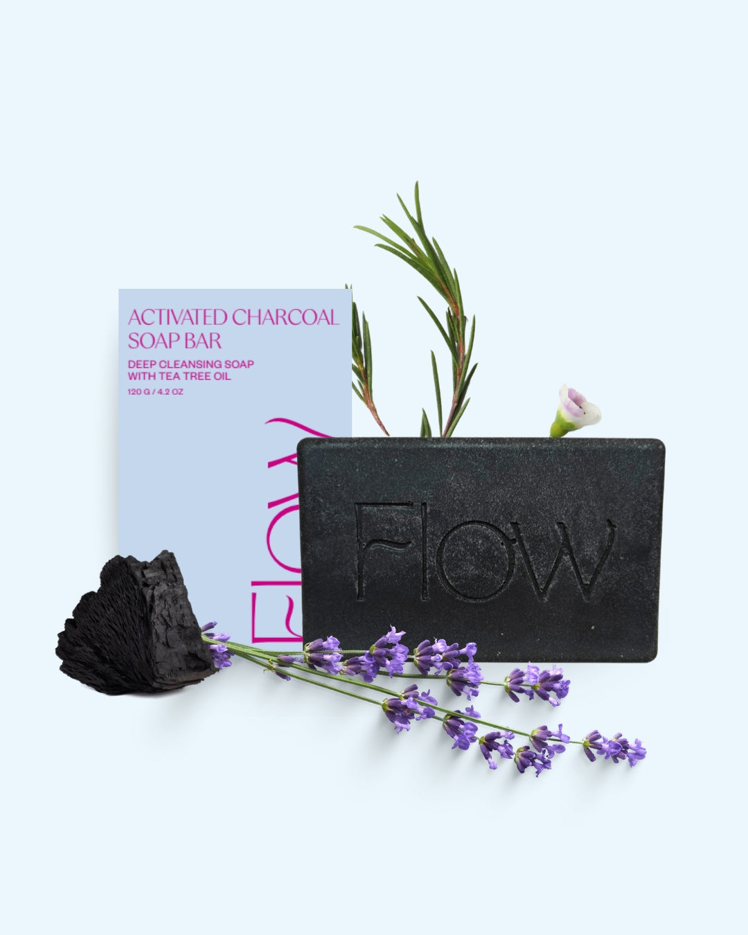 Activated Charcoal aktiivihiili-teepuusaippua rasvoittuvalle ja epäpuhtaalle iholle