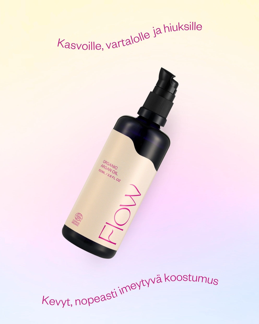 Argan Oil ihonhoitoöljy kasvoille, vartalolle ja hiuksille (pumpulla)