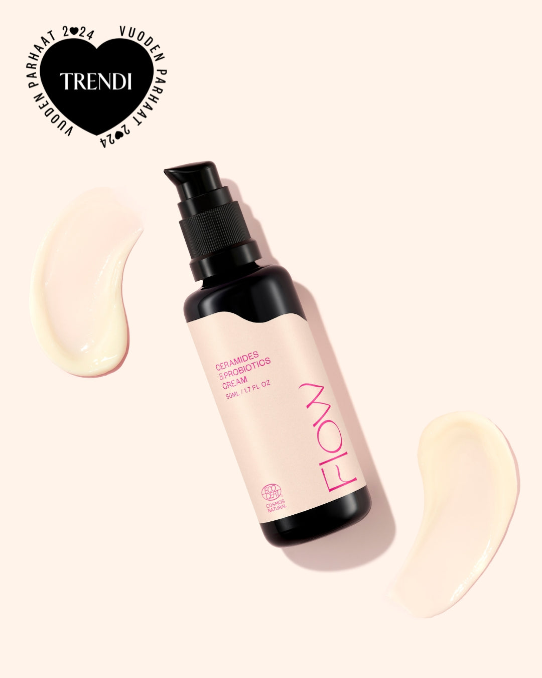 Ceramides & Probiotics Cream - korjaava herkän ihon kasvovoide (hajusteeton)