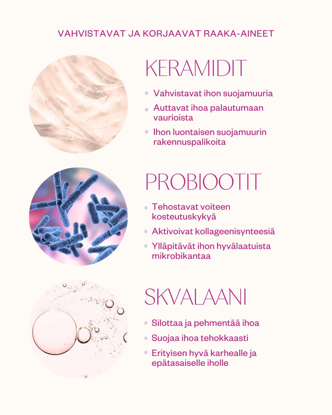 Ceramides & Probiotics Cream Cosmos Natural - korjaava herkän ihon kasvovoide (hajusteeton)