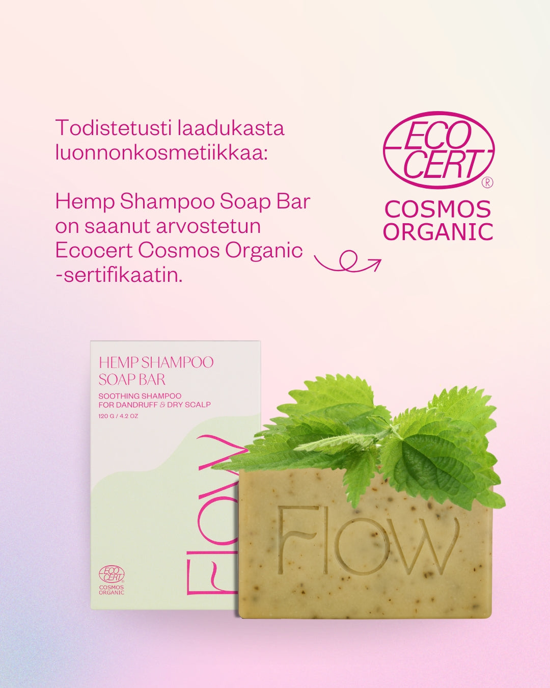 Hemp Shampoo Soap Bar -palashampoo hiuspohjan ongelmiin