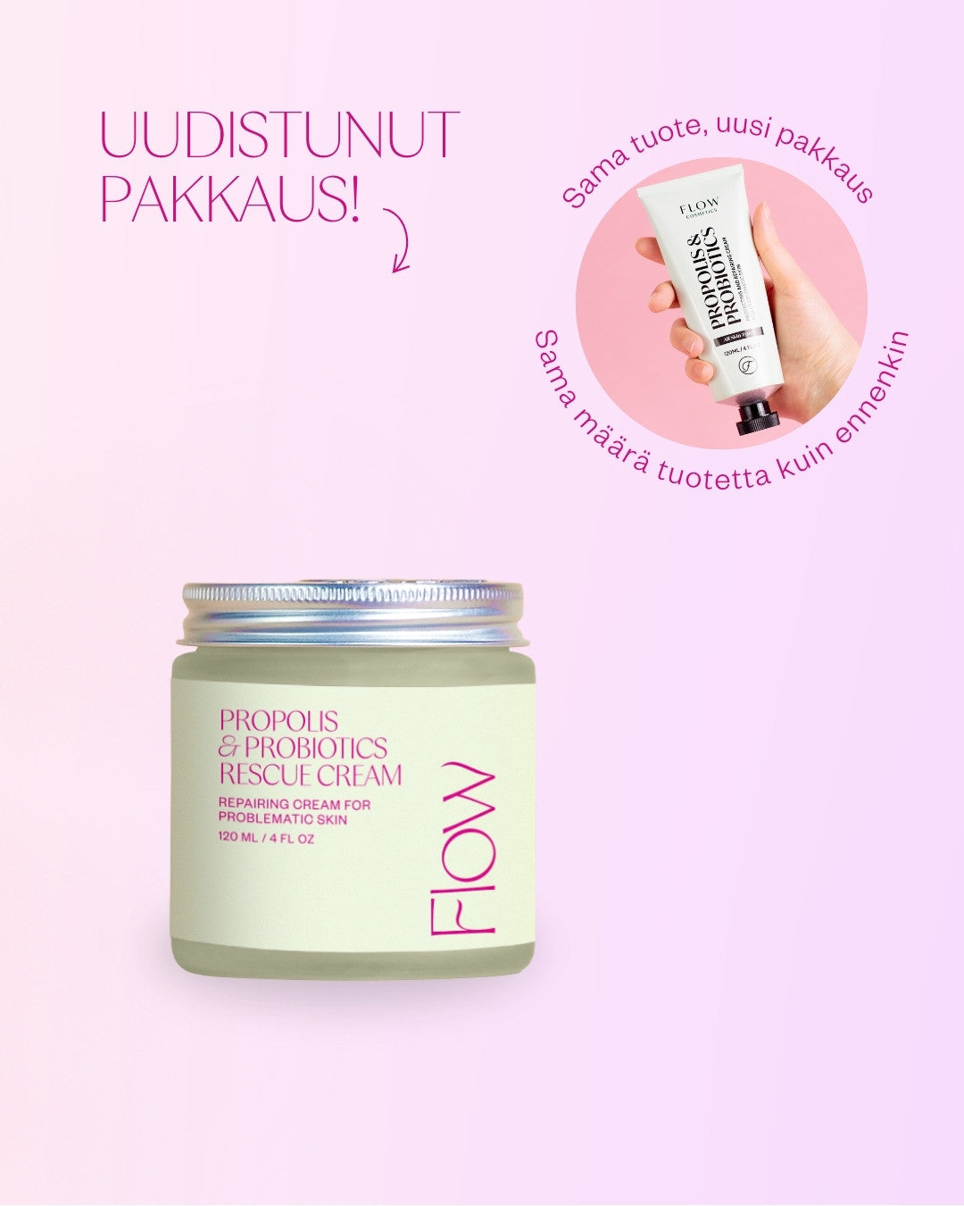 Propolis & Probiotics Rescue Cream erikoisvoide atooppiselle ja ongelmaiholle