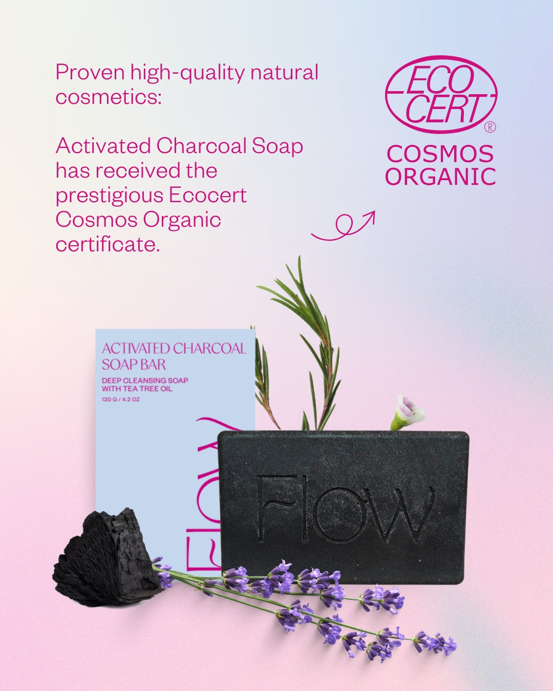 Activated Charcoal aktiivihiili-teepuusaippua rasvoittuvalle ja epäpuhtaalle iholle