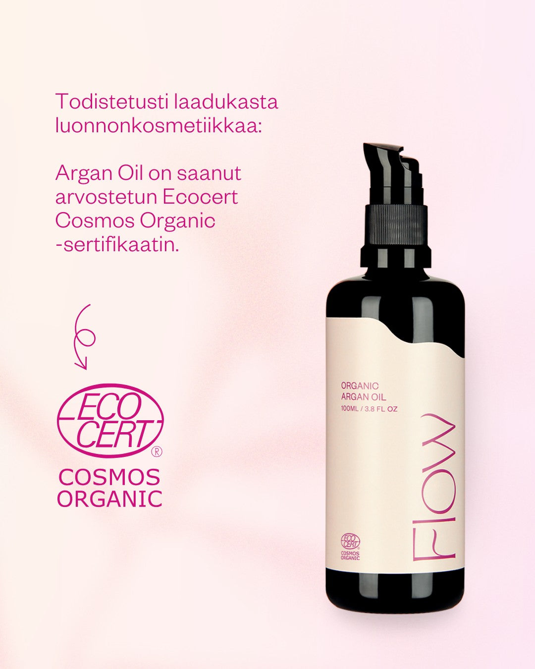 Argan Oil ihonhoitoöljy kasvoille, vartalolle ja hiuksille (pumpulla)