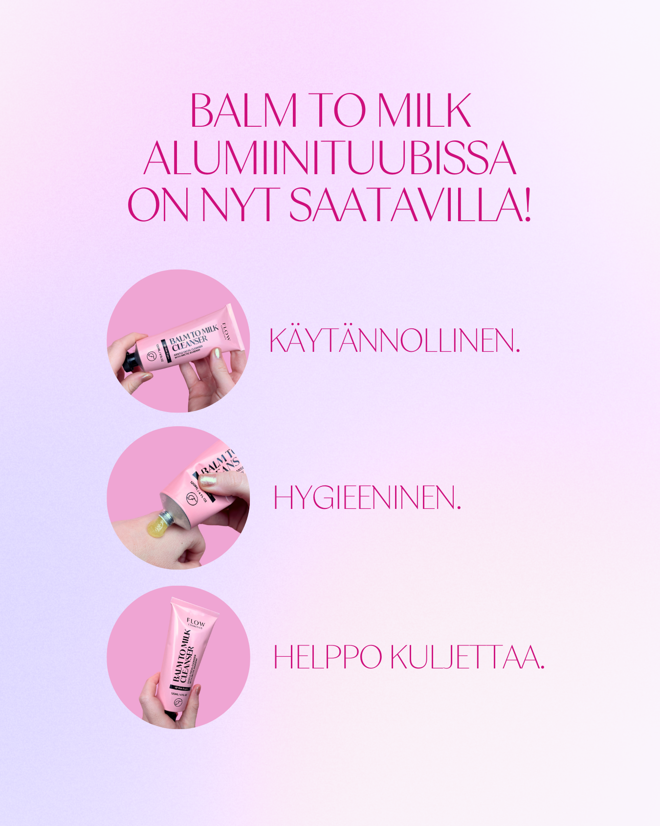 Flow cosmetics Balm to milk puhdistusvoide