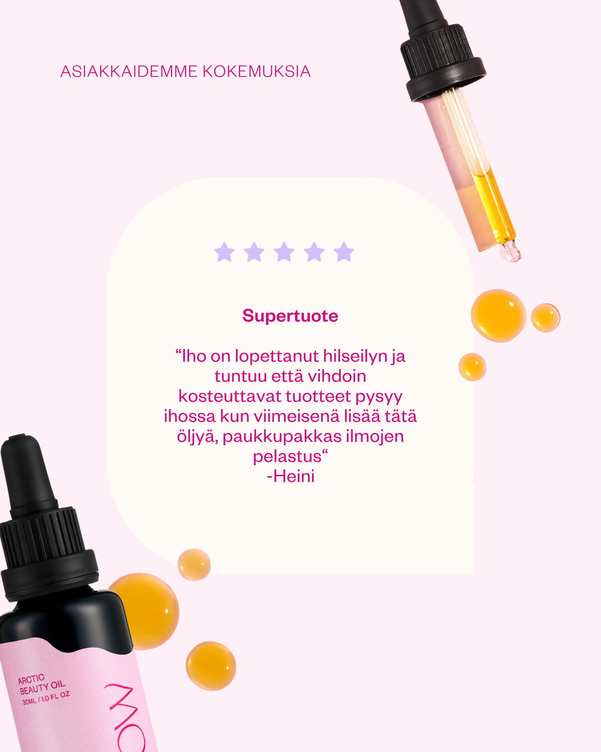 Arctic Beauty Oil kasvoöljy kuivalle ja ikääntyvälle iholle
