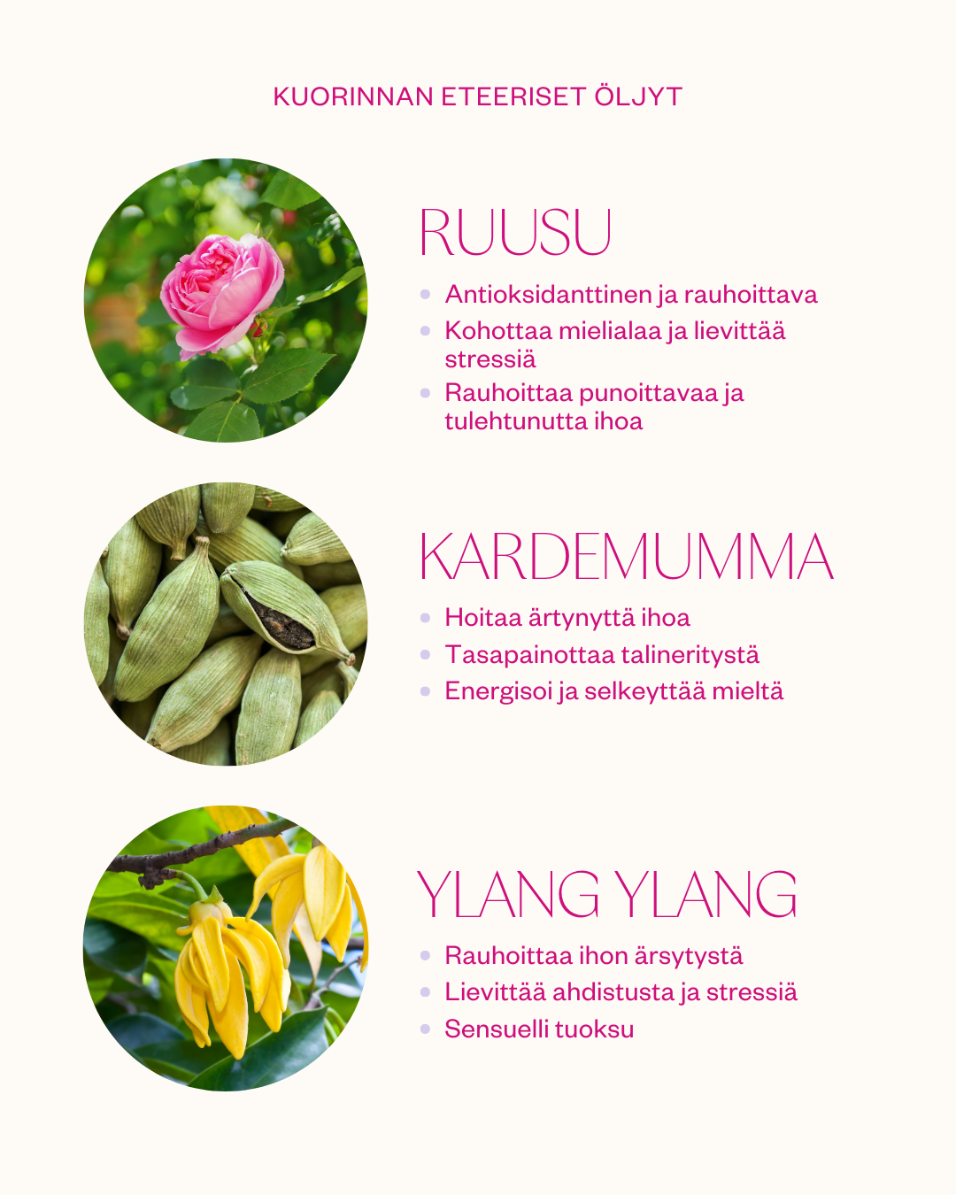 Cardamom Rose -aromaterapeuttinen vartalokuorinta