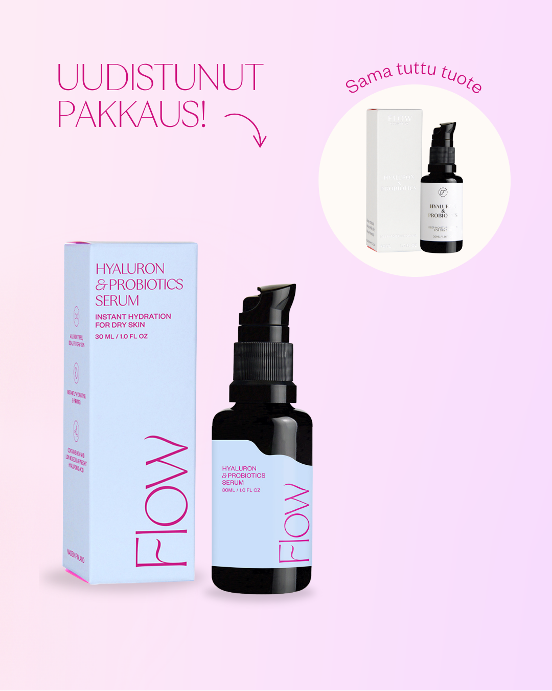 Hyaluron & Probiotics Serum -syväkosteuttava hyaluronihapposeerumi