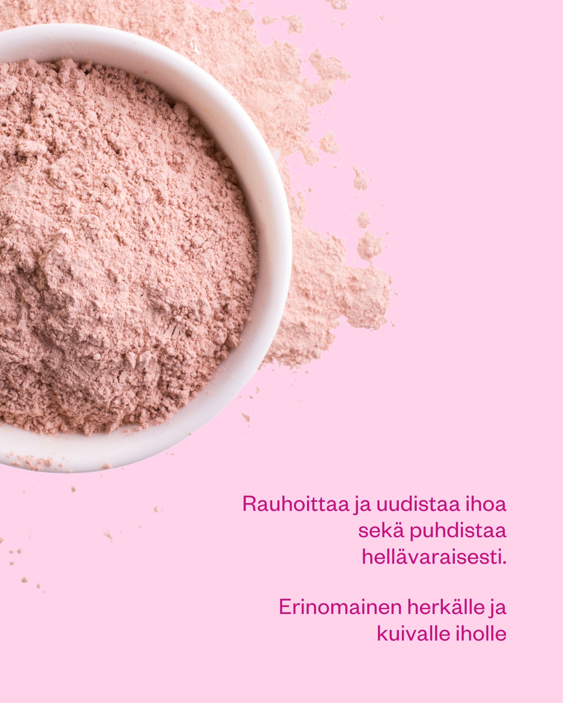OUTLET Pink Clay Mask - savinaamio herkälle ja kuivalle iholle