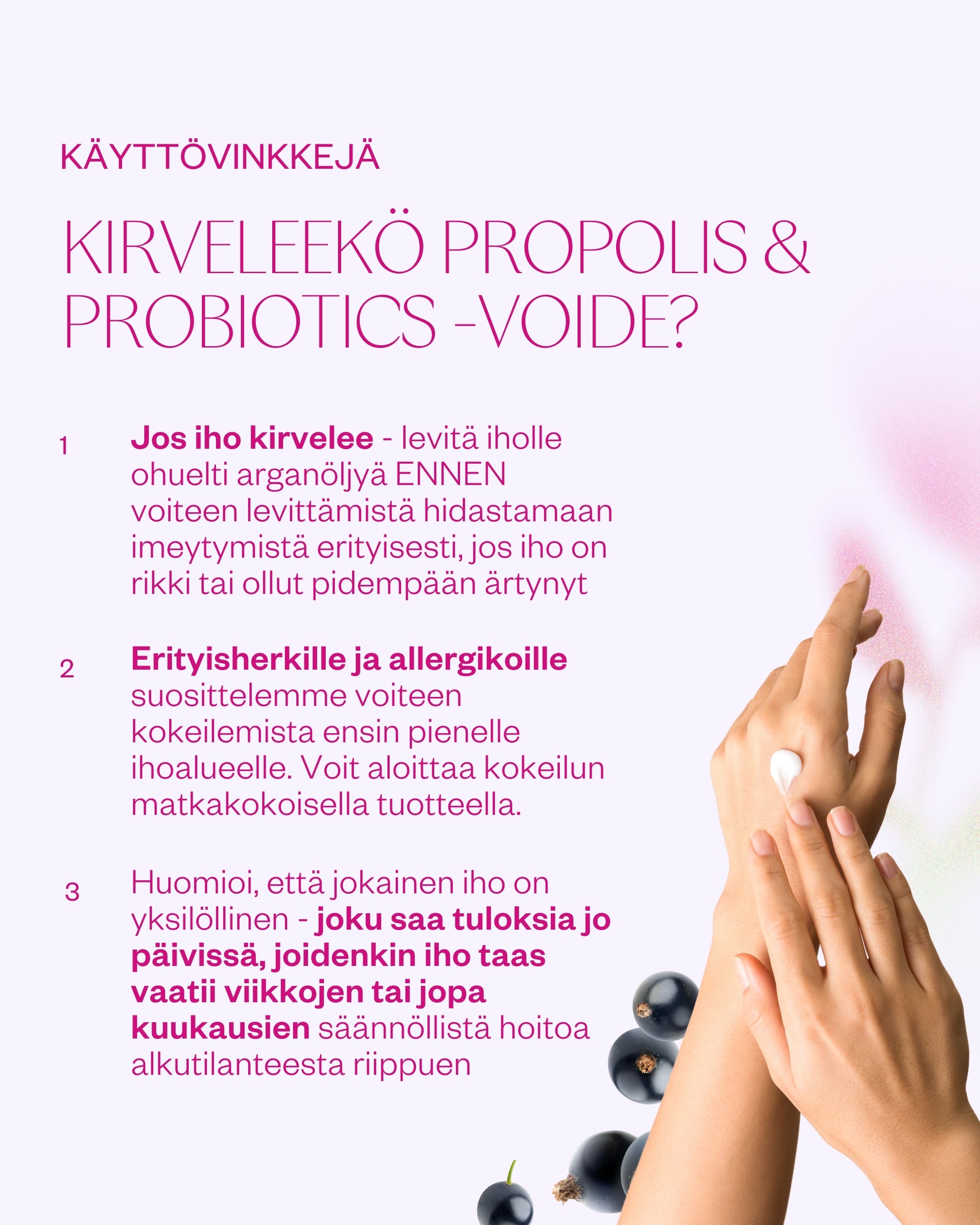 Propolis & Probiotics Rescue Cream erikoisvoide atooppiselle ja ongelmaiholle