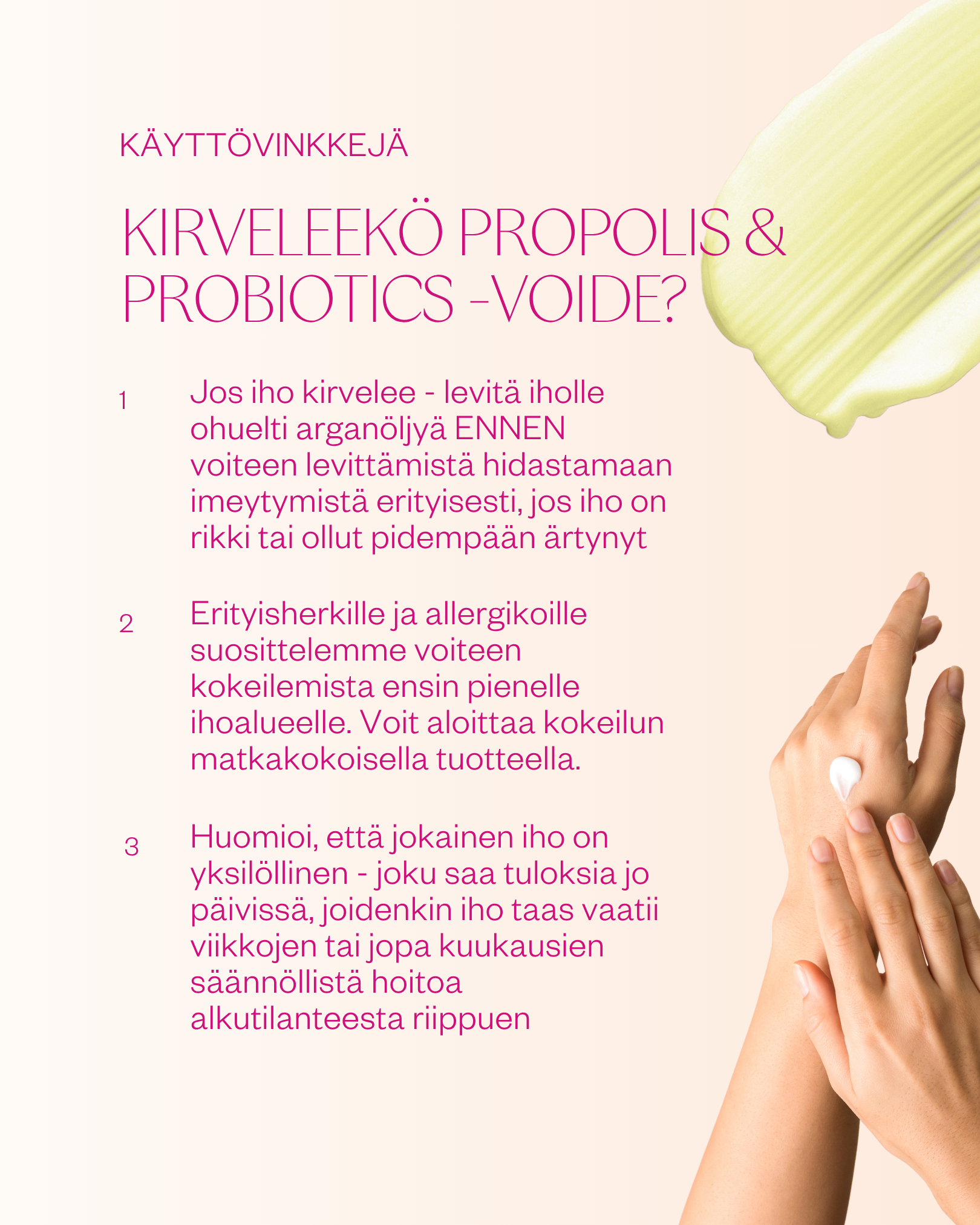 Propolis & Probiotics Rescue Cream erikoisvoide atooppiselle ja ongelmaiholle