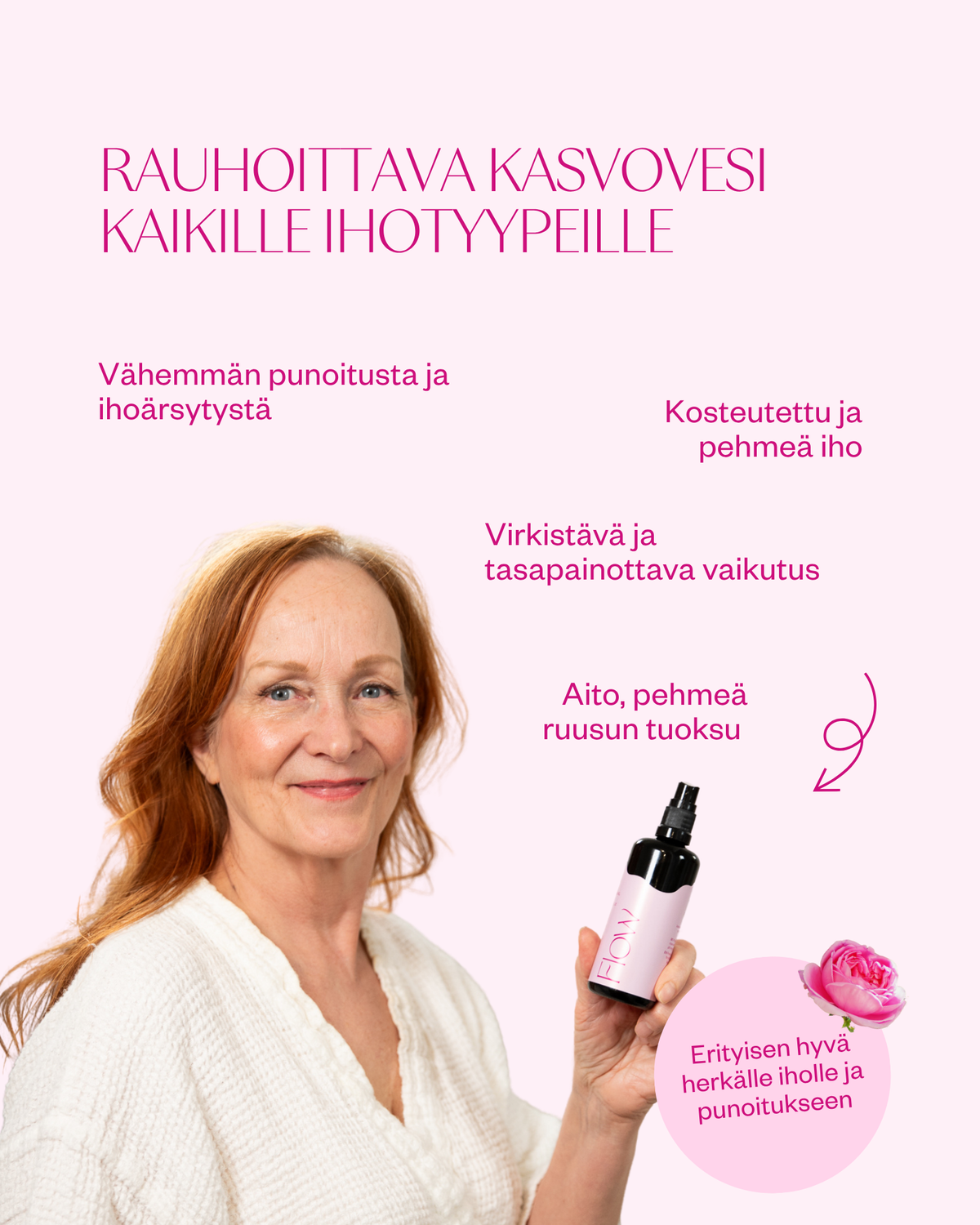 Rose Floral Water luomu ruusuvesi