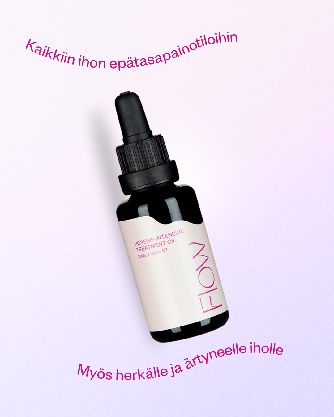 Rosehip Intensive Treatment Oil -hoitoöljy herkälle ja haasteelliselle iholle