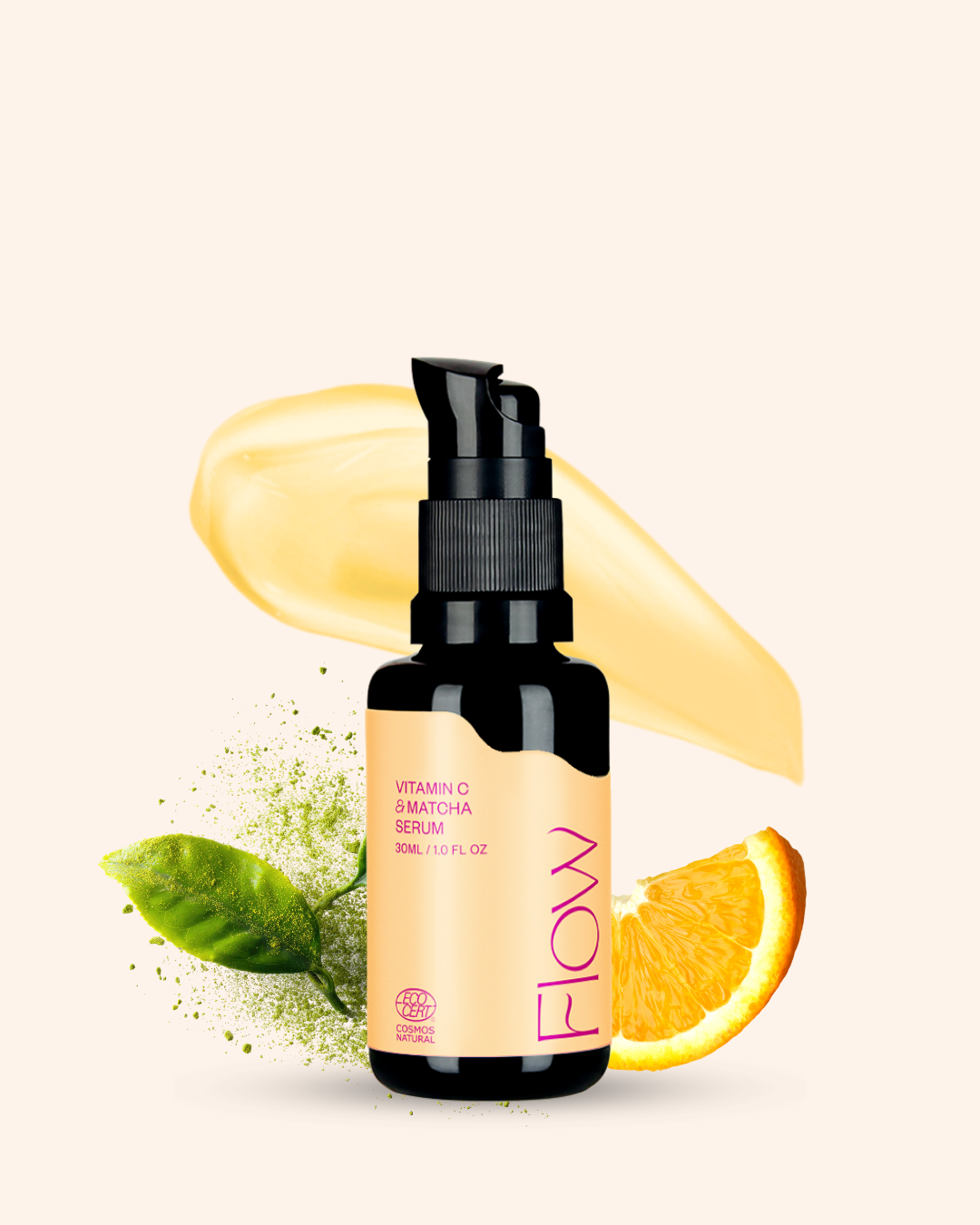 Flow Cosmetics Vitamin C & Matcha Serum kotimainen luonnonkosmetiikka Ecocert Cosmos Natural
