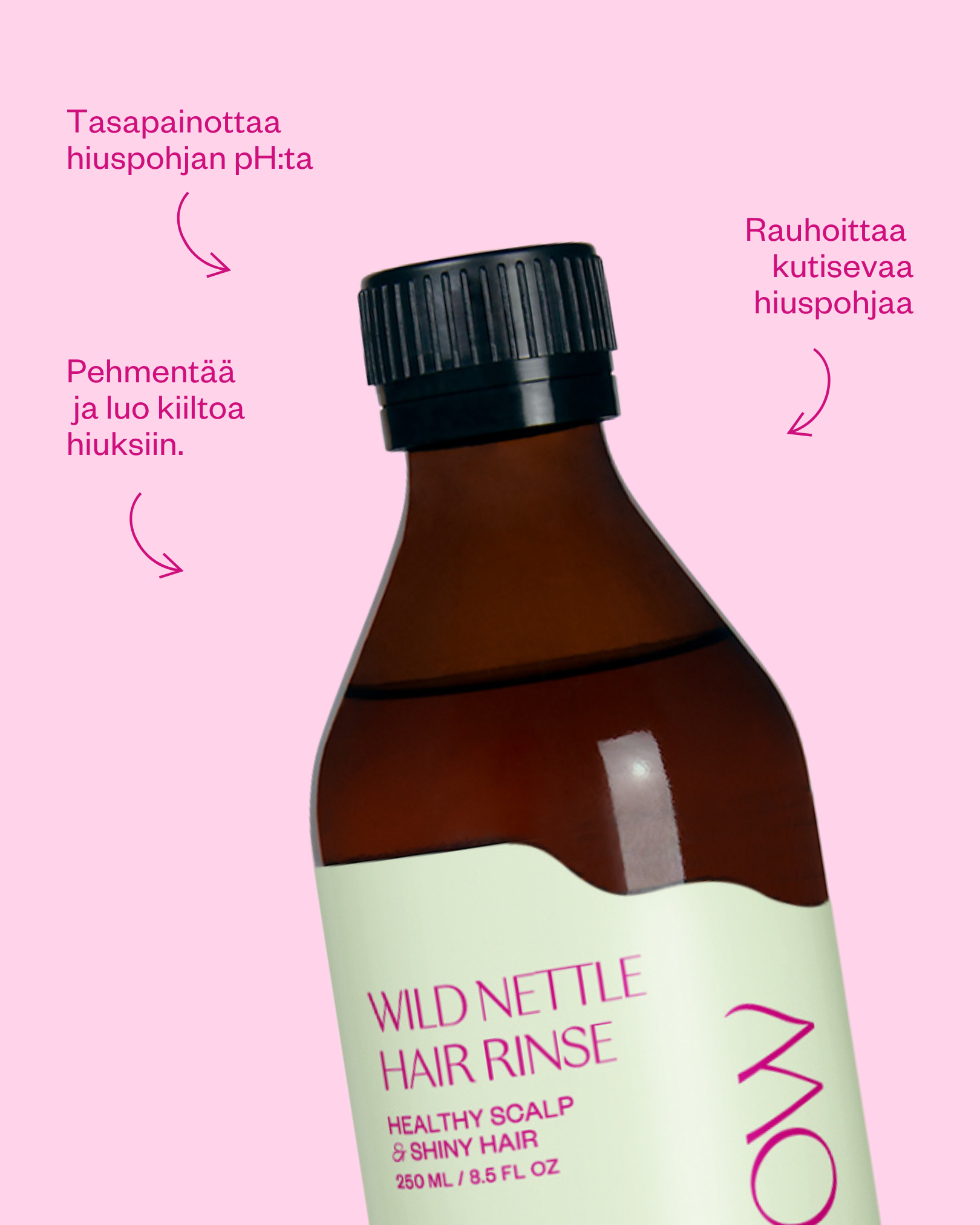 Wild Nettle hoitohuuhde hiuspohjalle ja hiuksille