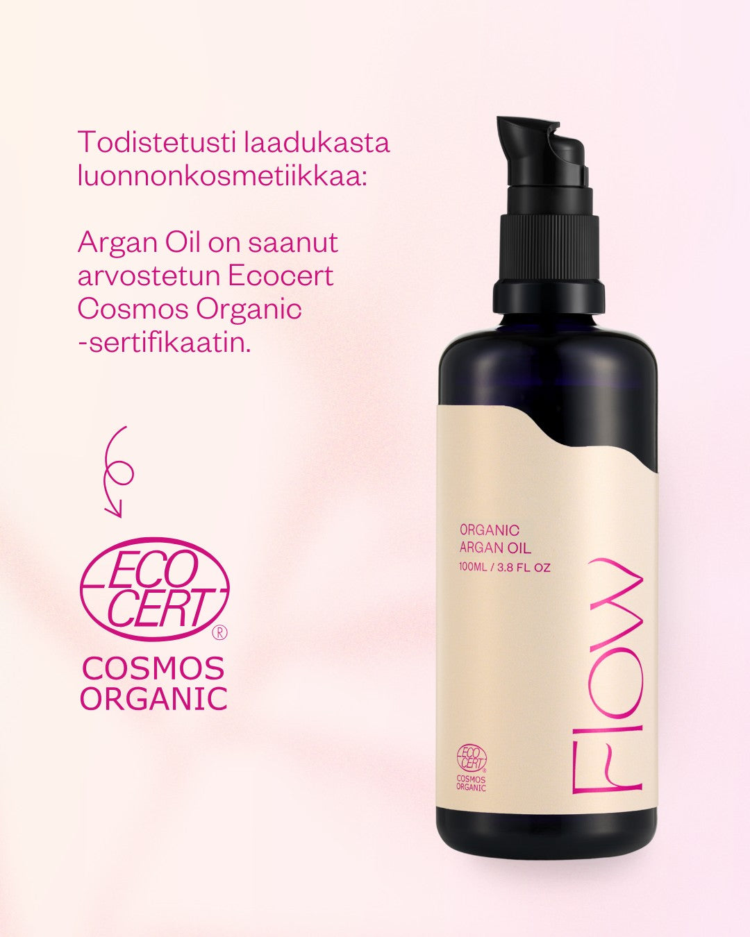 Argan Oil ihonhoitoöljy kasvoille, vartalolle ja hiuksille (pumpulla)